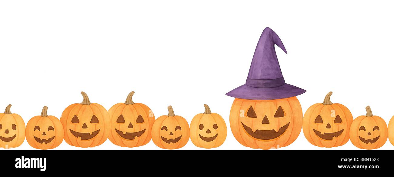 Halloween Aquarell Clipart – Niedliche Handgemalte Spooky Elements Stockfoto