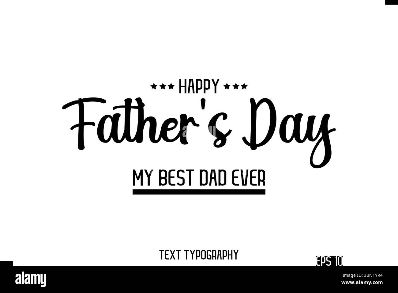 Happy Vatertag: Moderne Texttypografie-Vorlage Stock Vektor