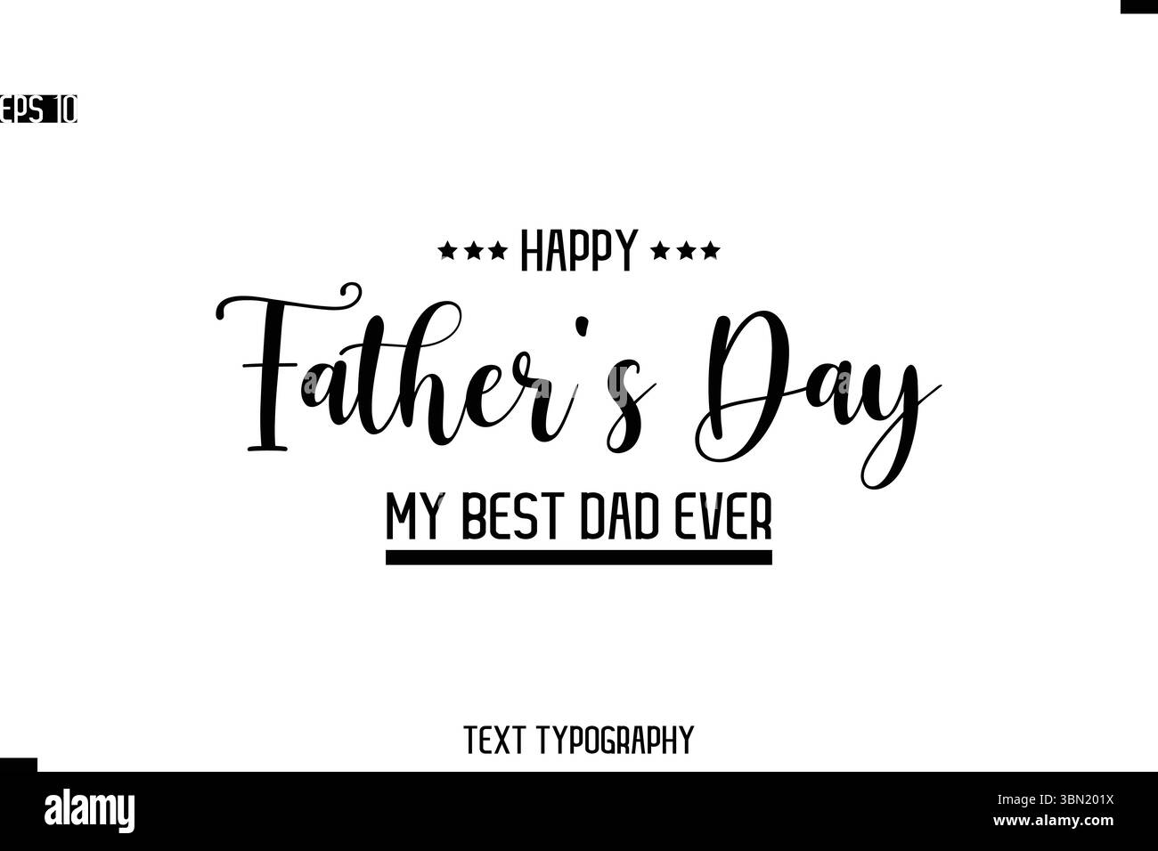 Happy Vatertag: Moderne Texttypografie-Vorlage Stock Vektor