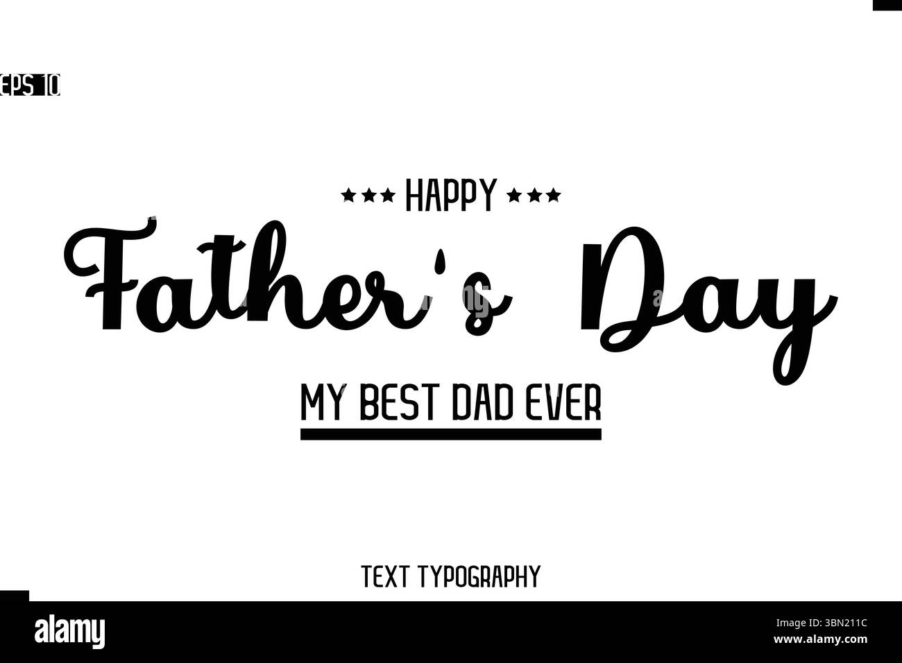 Happy Vatertag: Moderne Texttypografie-Vorlage Stock Vektor