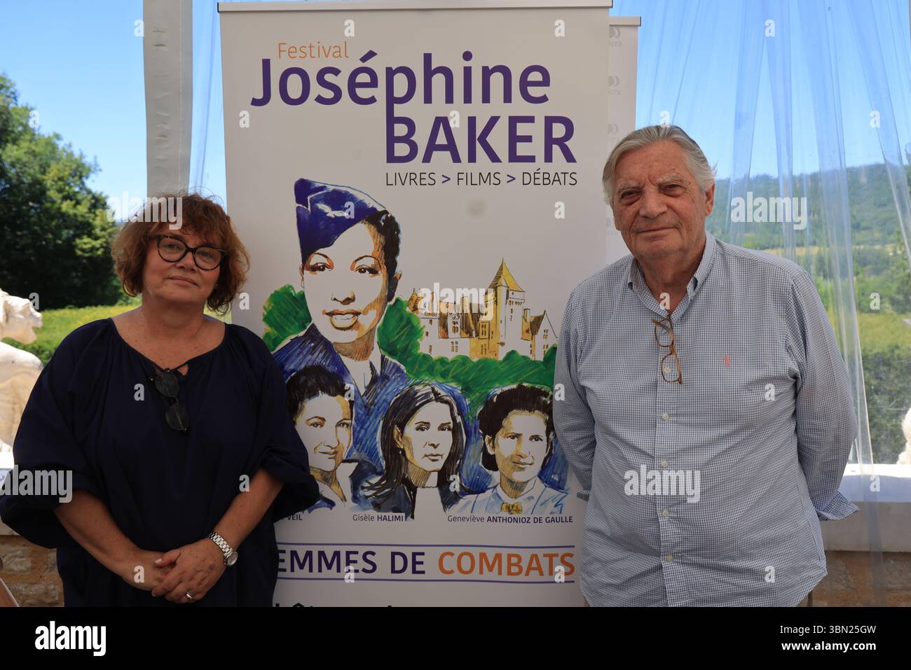 Joséphine Baker Festival im Château des Milandes, dem ehemaligen Wohnort von Joséphine Baker in der Region Périgord Noir im Südwesten Frankreichs. Stockfoto