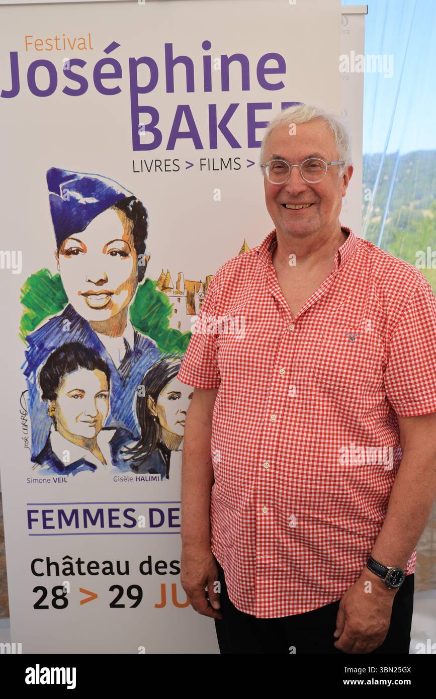 Joséphine Baker Festival im Château des Milandes, dem ehemaligen Wohnort von Joséphine Baker in der Region Périgord Noir im Südwesten Frankreichs. Stockfoto