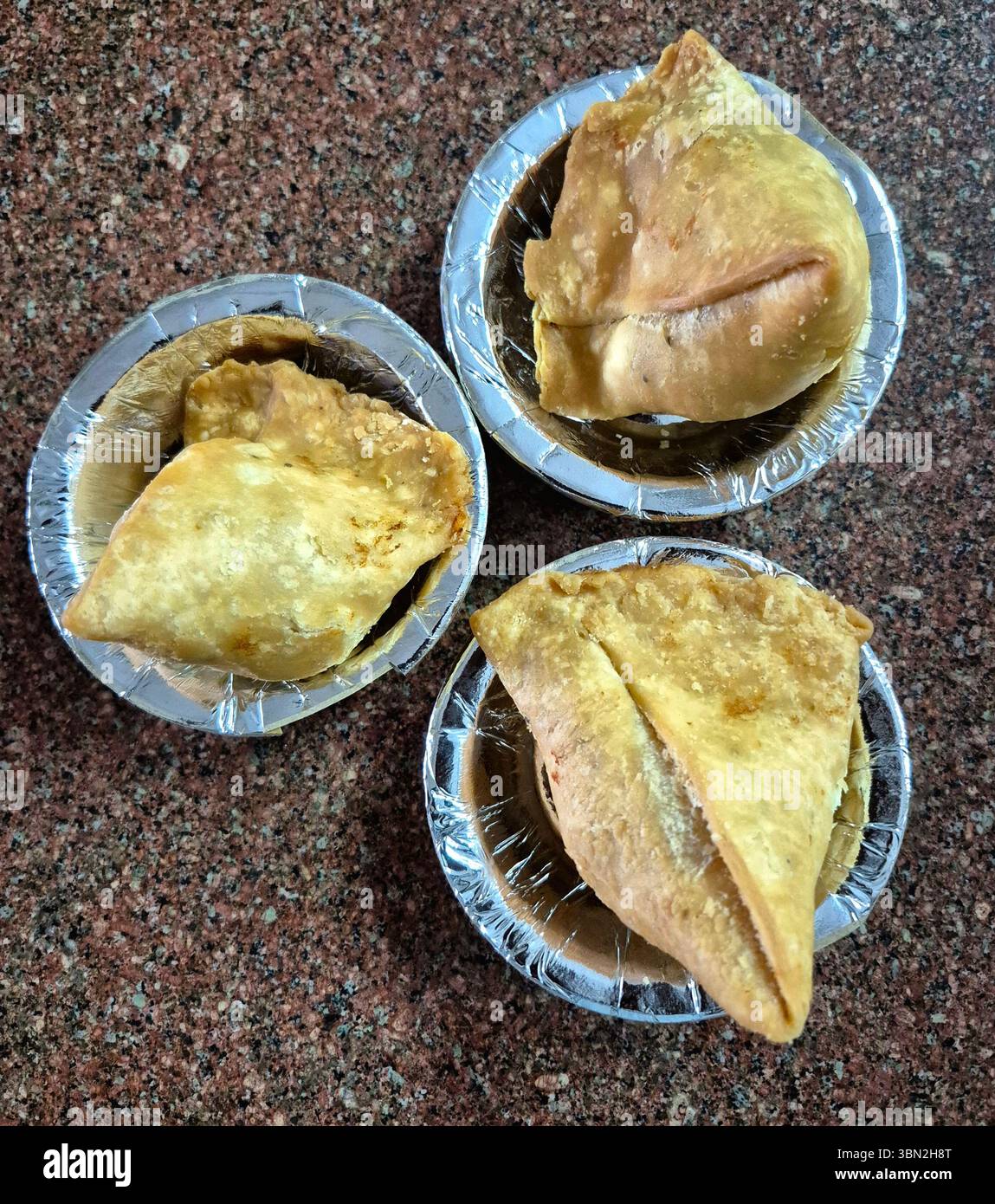 Indische Snacks Samosa Stockfoto