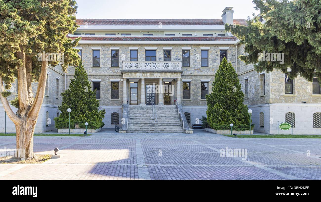 Hauptgebäude und Bibliothek der American Farm School in Thessaloniki Zentralmakedonien in Griechenland Stockfoto
