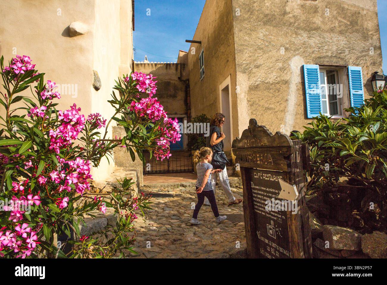 FRANKREICH. HAUTE-CORSE (2B) BALAGNE. PIGNA VILLAGE Stockfoto
