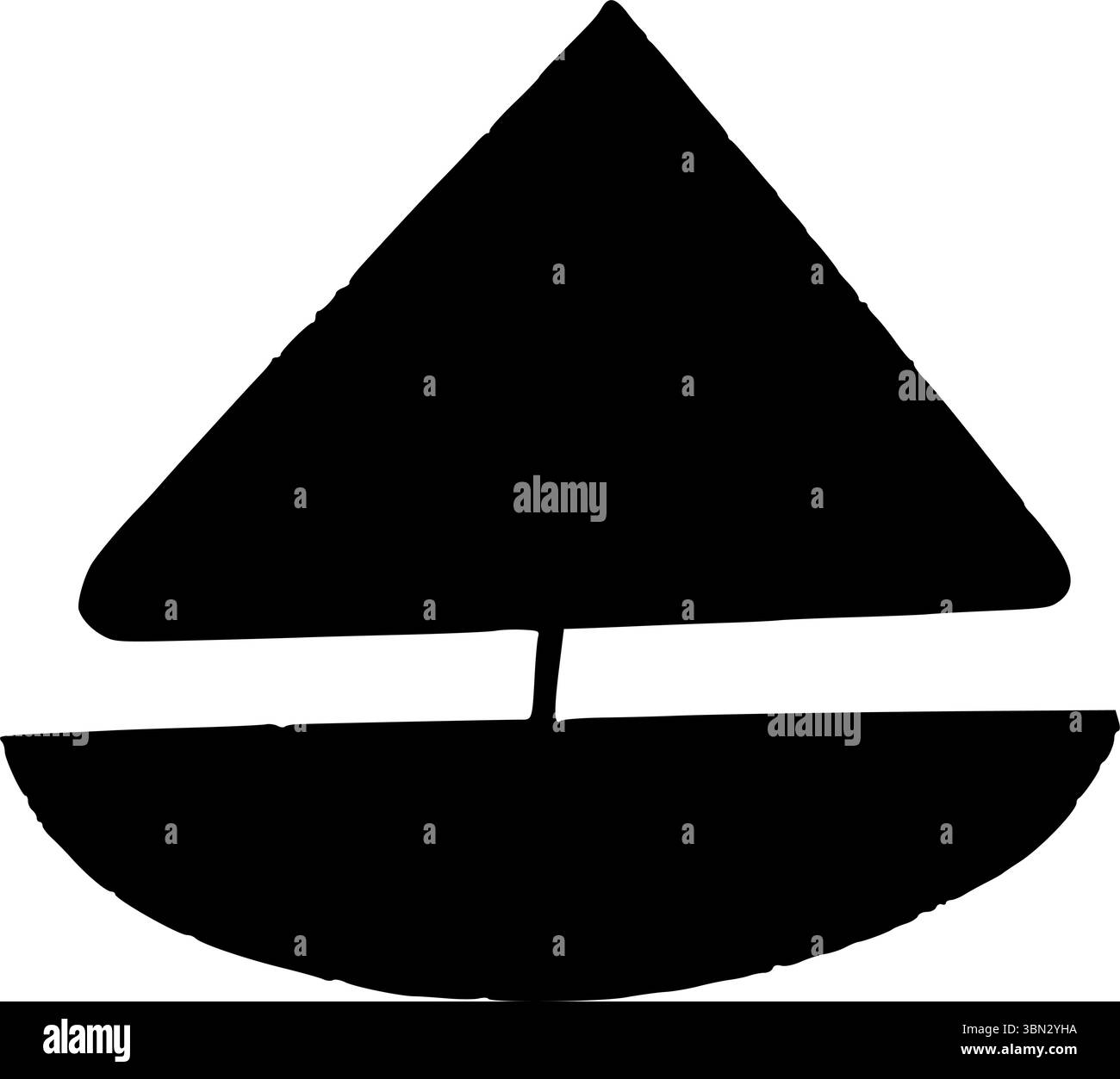 Segelboot. Yacht-Silhouettenvektor isoliert auf einem transparenten Hintergrund Stock Vektor