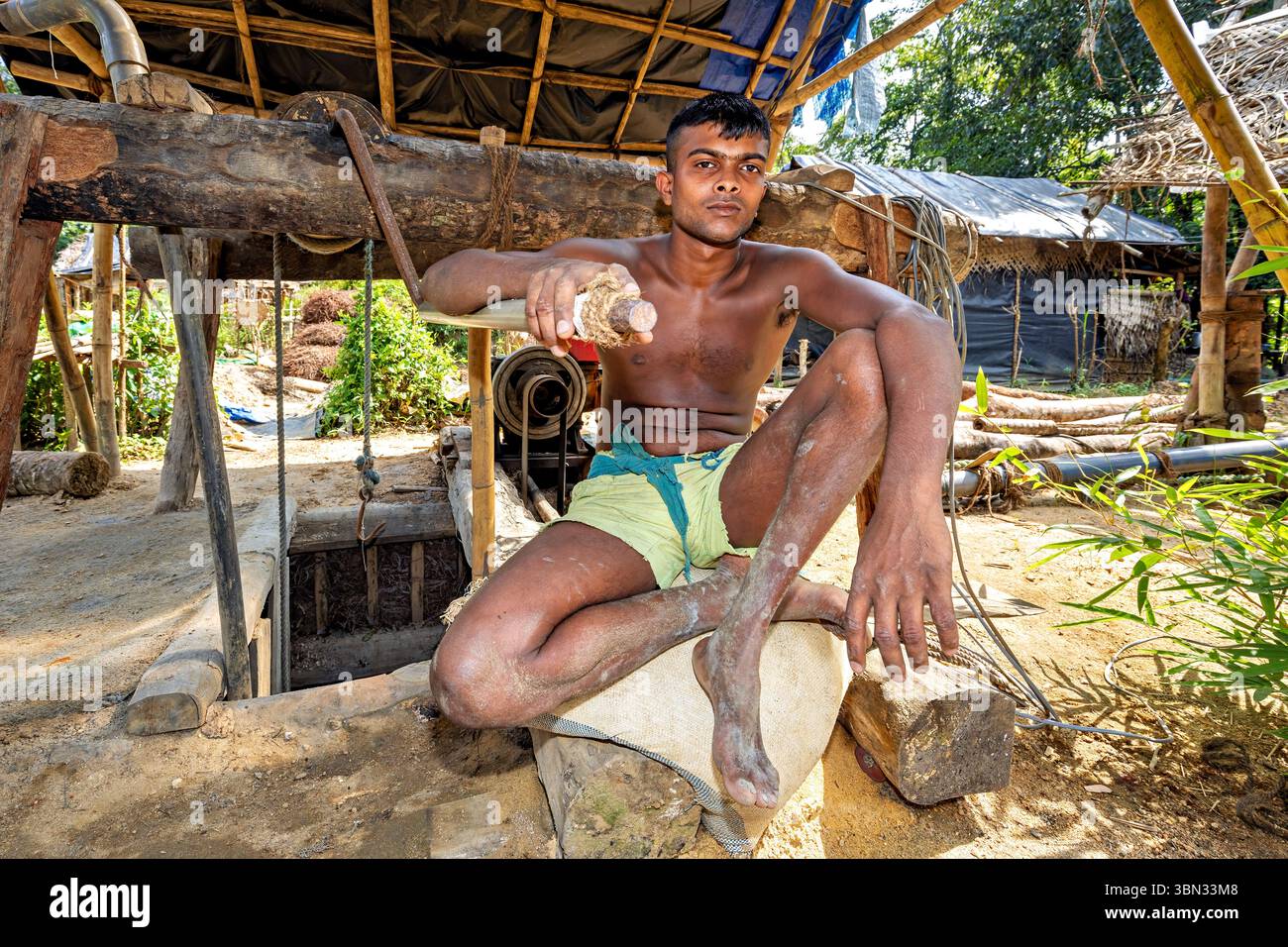 Die Edelsteinarbeiter und Bergleute in Ratnapura in Sri Lanka, 18. Dezember 2017 Stockfoto