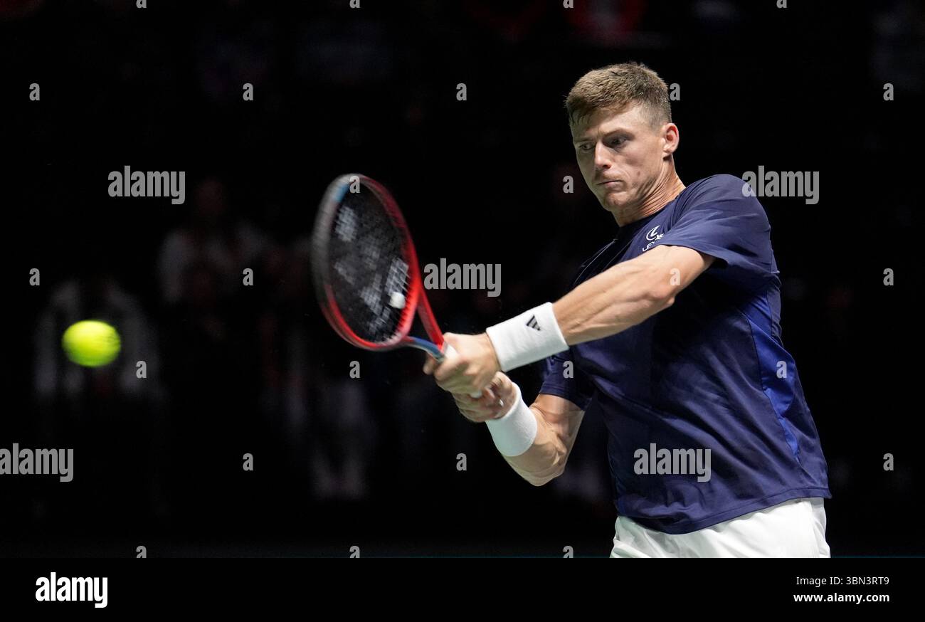 Aktenfoto vom 11.09.2024 von Billy Harris. Als inspirierende Geschichte der Ausdauer gab Harris letztes Jahr sein Debüt in Wimbledon als Wild Card und ist zum ersten Mal in der Rangliste mit einem Grand Slam zu rechnen. Ausgabedatum: Montag, 30. Juni 2025. Stockfoto