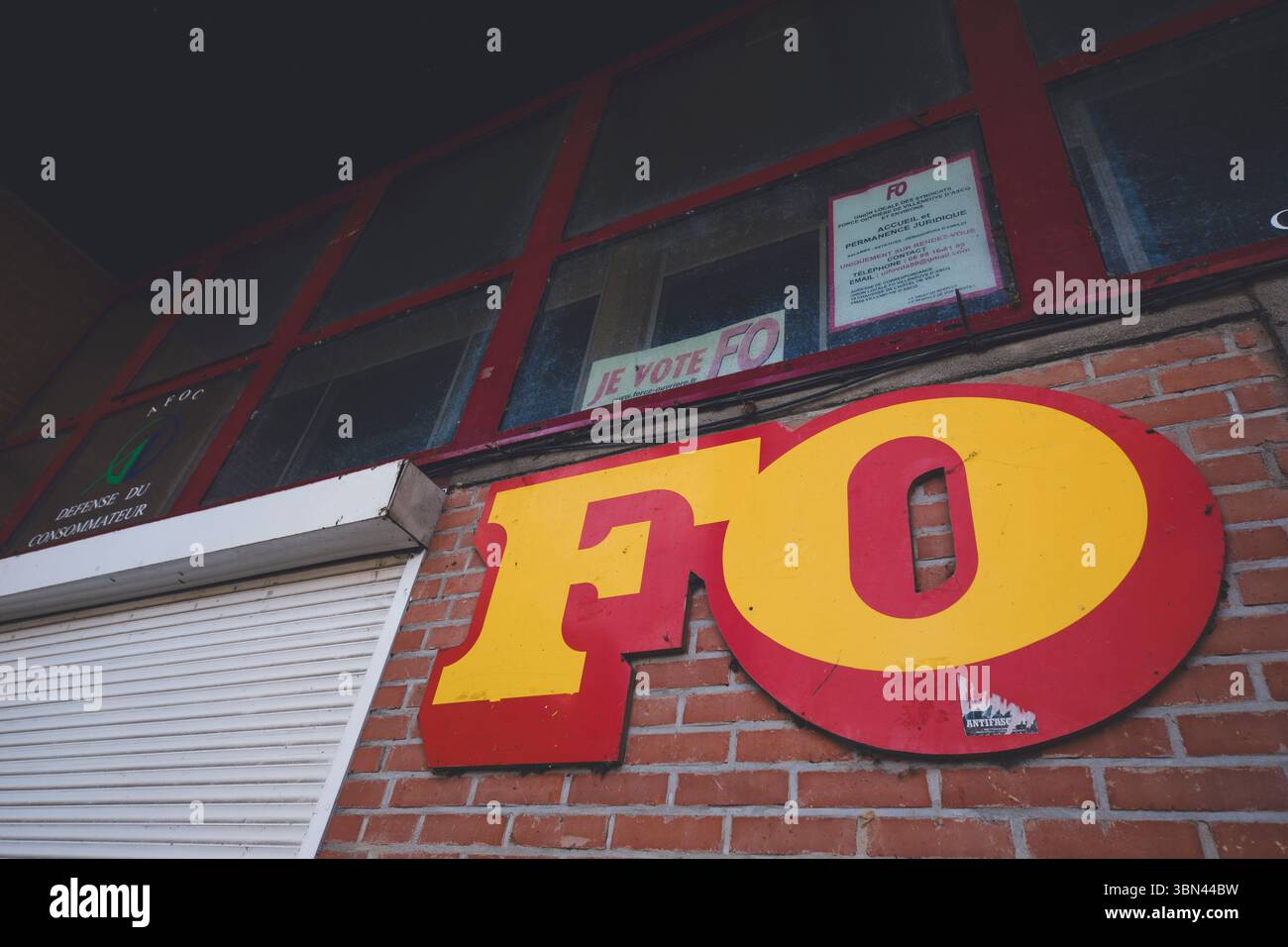 Villeneuve-d'Ascq, Zeichen der gewerkschaft Stockfoto