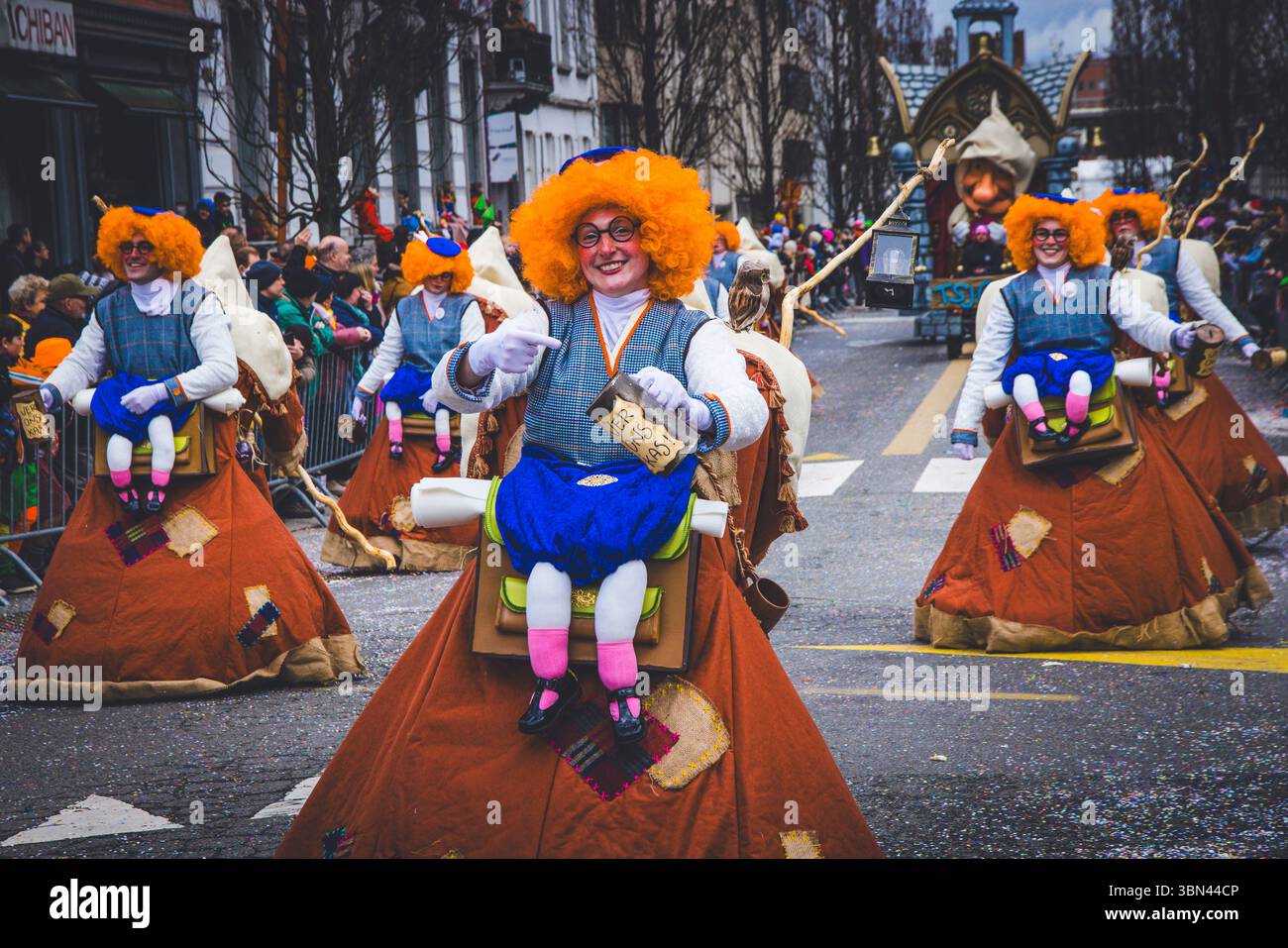 Belgien, Ostflandern, Denderstreek, Aalst, Aalst, der satirische Karneval wurde als immaterielles Kulturerbe der Menschheit von der UNESCO eingestuft Stockfoto