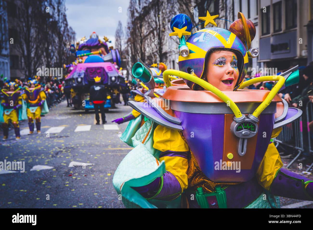 Belgien, Ostflandern, Denderstreek, Aalst, Aalst, der satirische Karneval wurde als immaterielles Kulturerbe der Menschheit von der UNESCO eingestuft Stockfoto