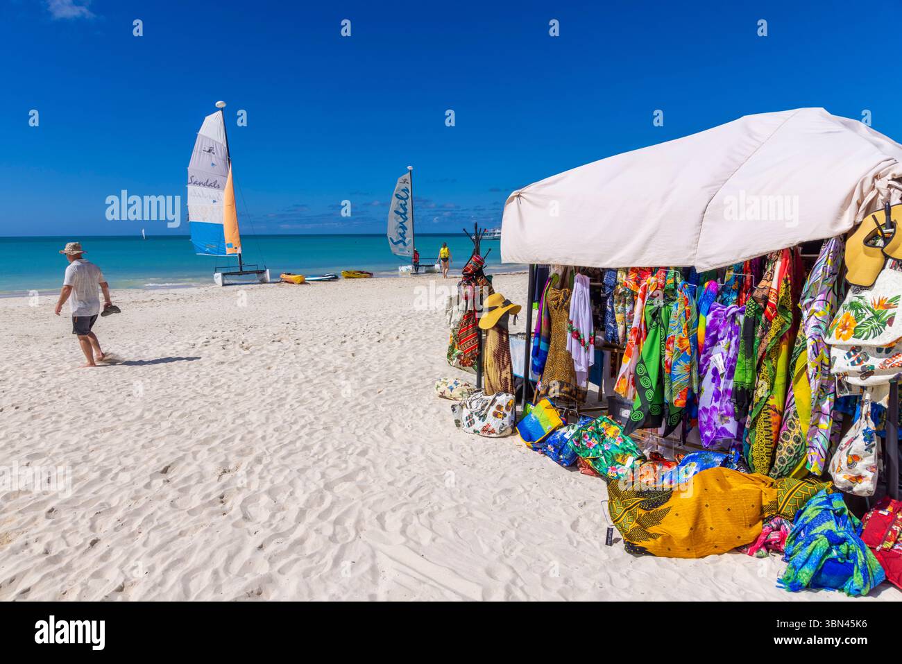 Antigua und Barbuda, Westindien, Insel Antigua. Dickenson Bay Stockfoto