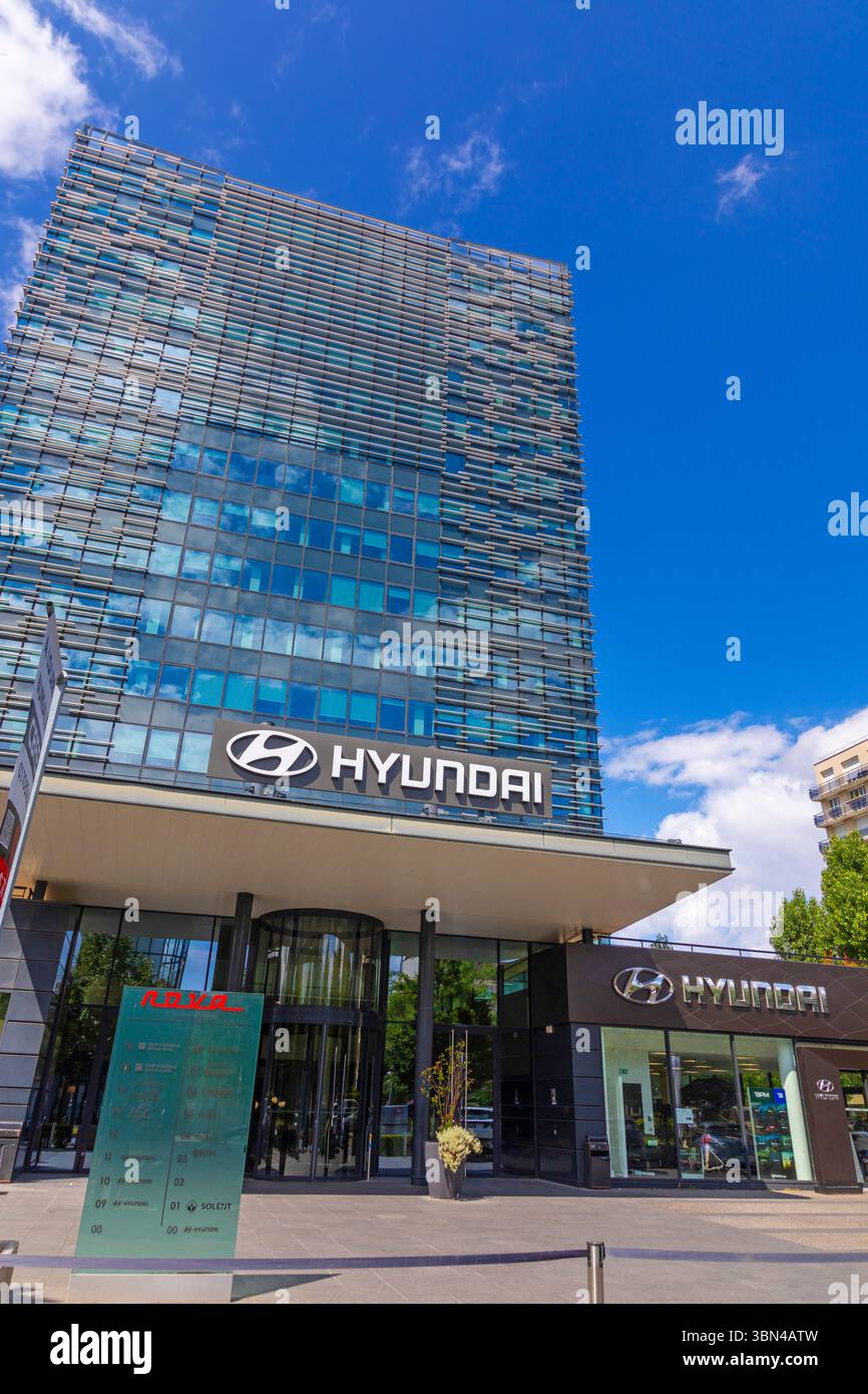 Frankreich, Ile de France, Hauts-de-seine, La Garenne-Colombes. Hauptquartier Von Hyundai Stockfoto