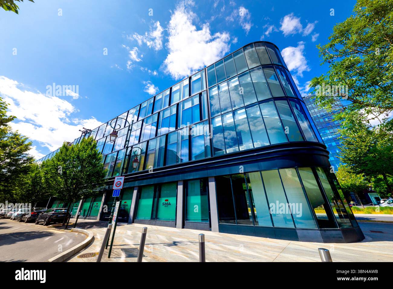 Frankreich, Ile de France, Hauts-de-seine, La Garenne-Colombes. Seppic Hauptsitz. Chemische Industrie. Stockfoto