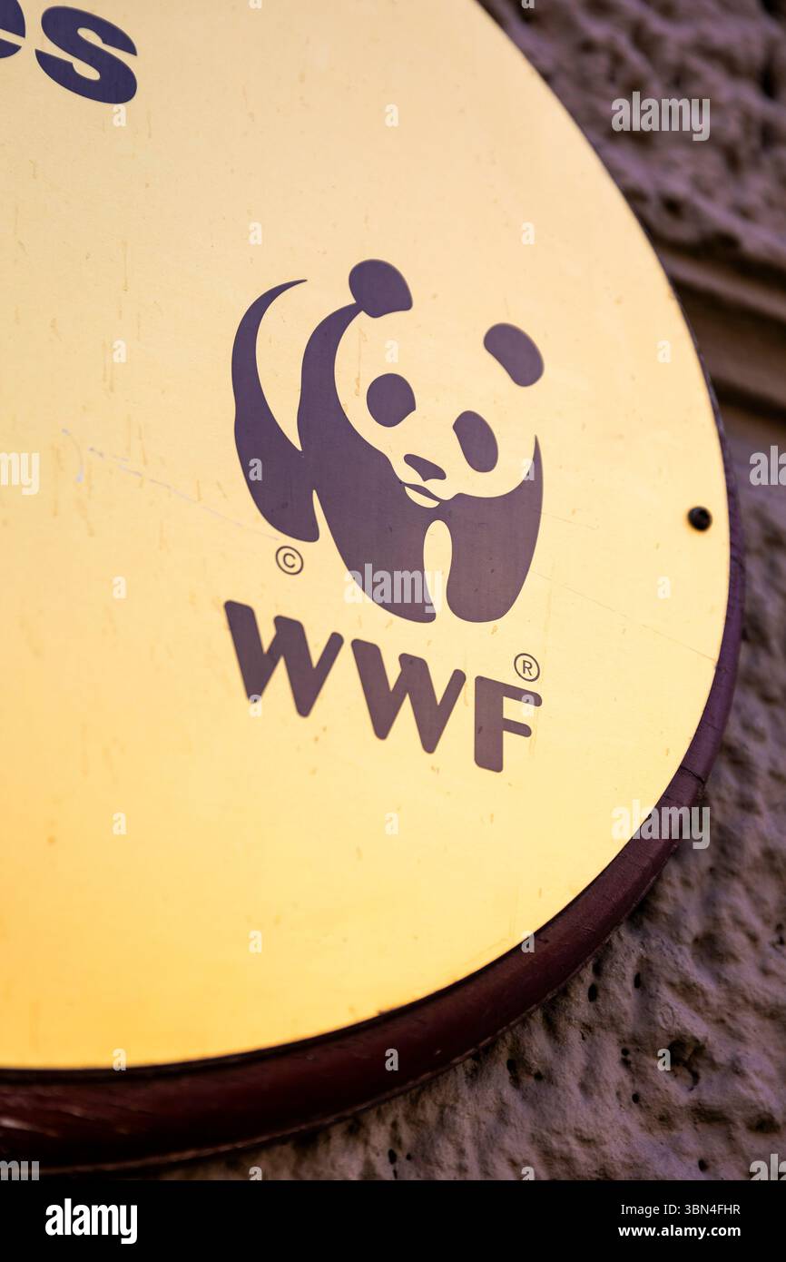 WWF-Plakette Stockfoto