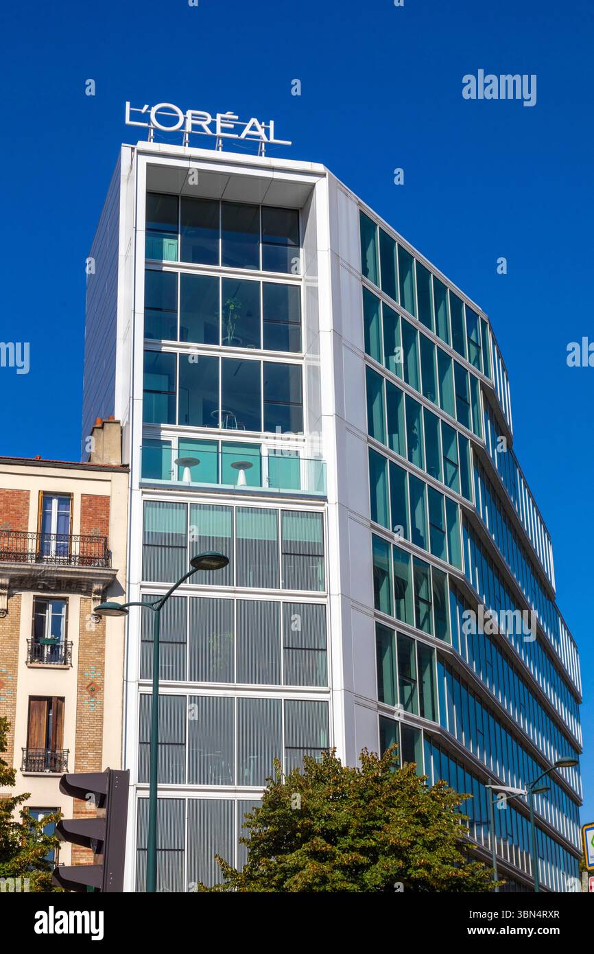 Frankreich, Ile-de-France, Hauts-de-seine. Clichy-la-Garenne. L'Oreal World Hauptquartier Stockfoto