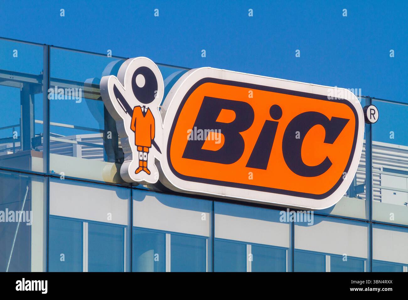 Frankreich, Ile-de-France, Hauts-de-seine. Clichy-sur-seine. Hauptsitz der BIC Group, Boulevard Victor Hugo Stockfoto