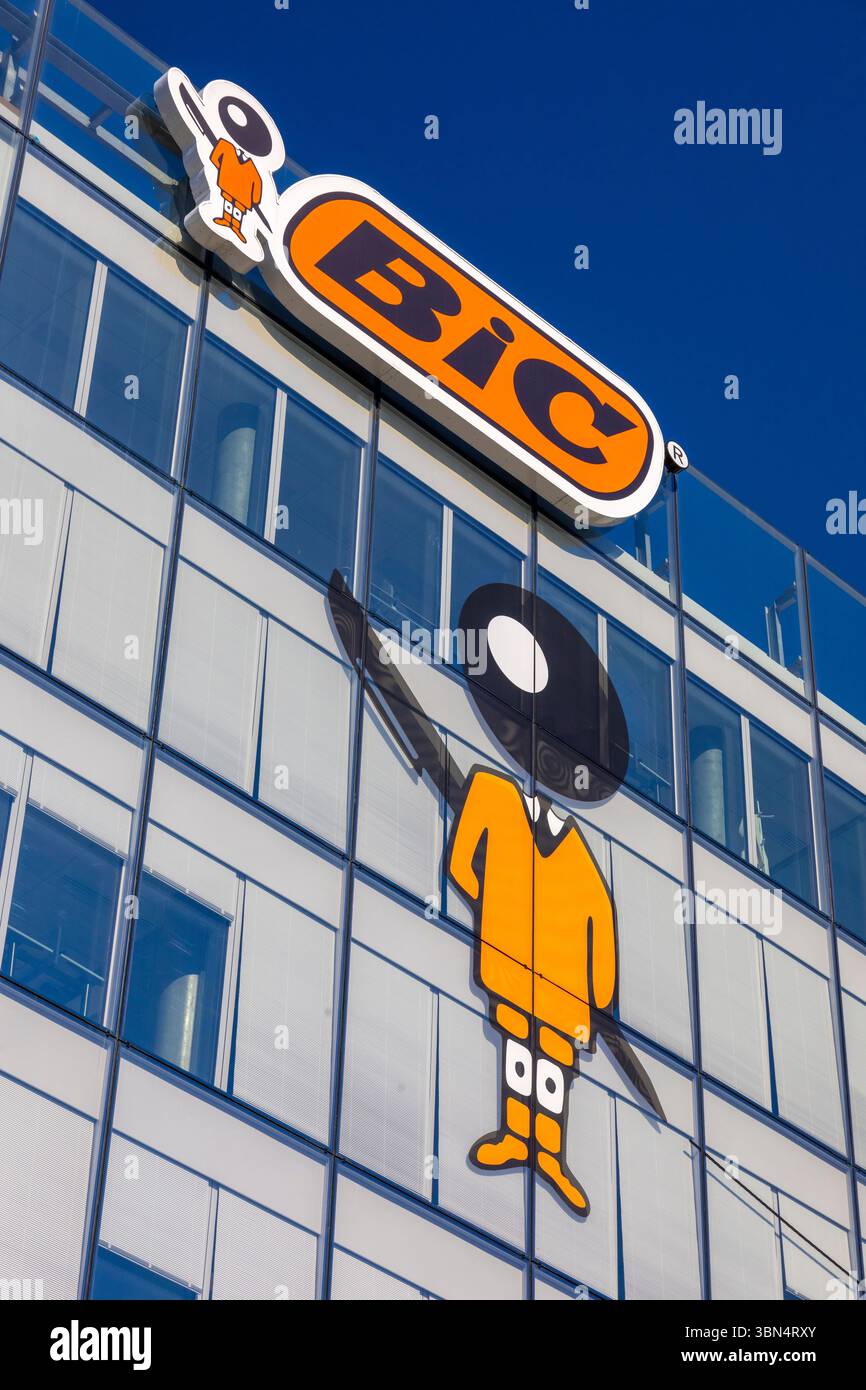 Frankreich, Ile-de-France, Hauts-de-seine. Clichy-sur-seine. Hauptsitz der BIC Group, Boulevard Victor Hugo Stockfoto