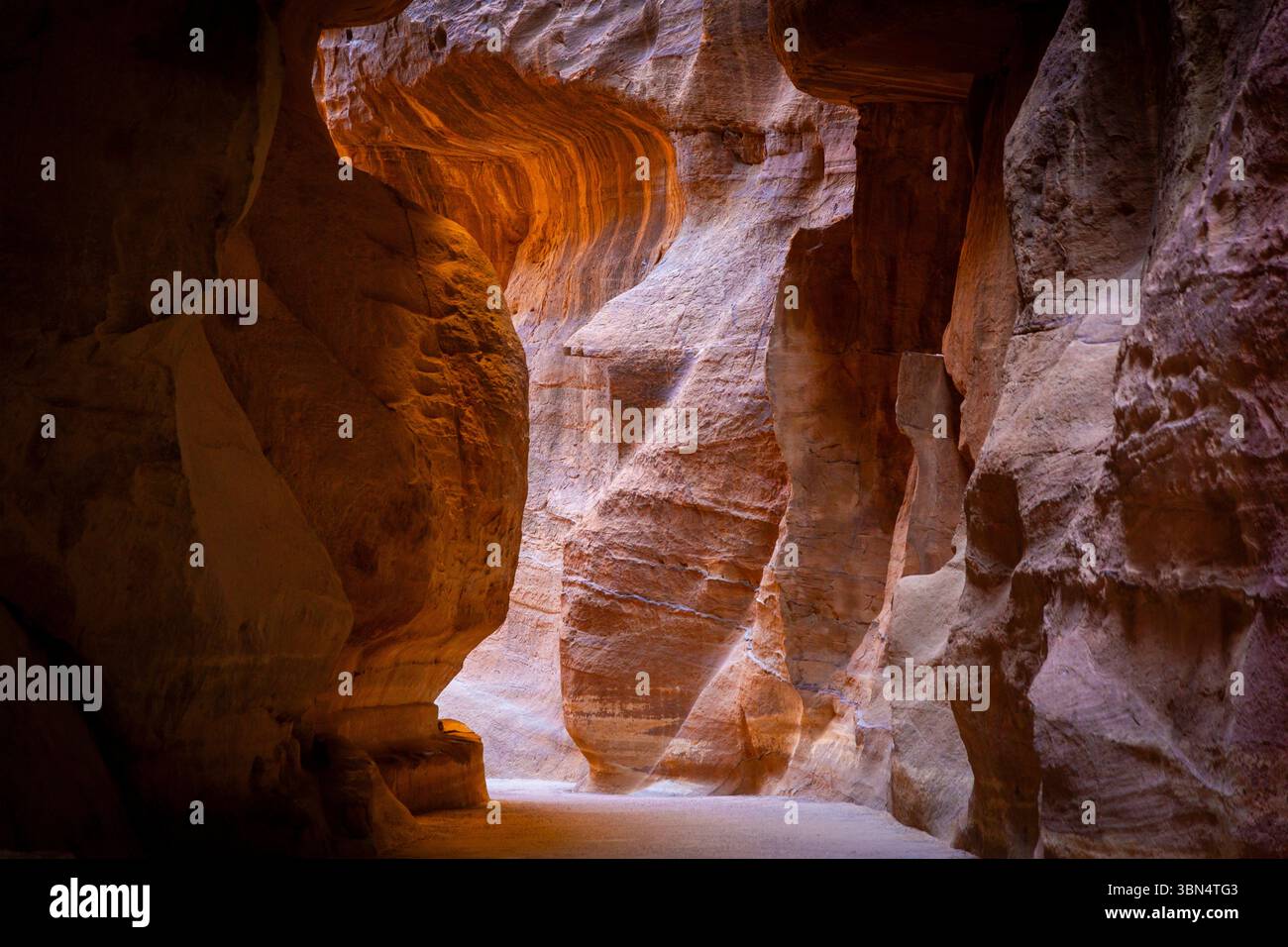Jordanien, Petra. Canyon Stockfoto