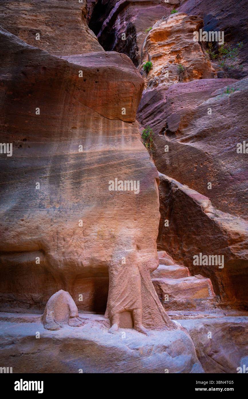 Jordanien, Petra. Canyon Stockfoto