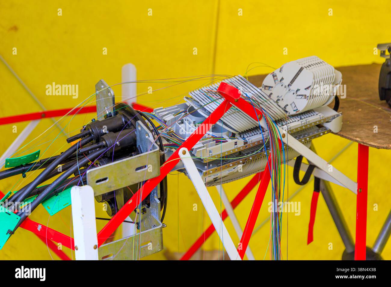 Lichtwellenleiter. Steckverbinder. Stockfoto