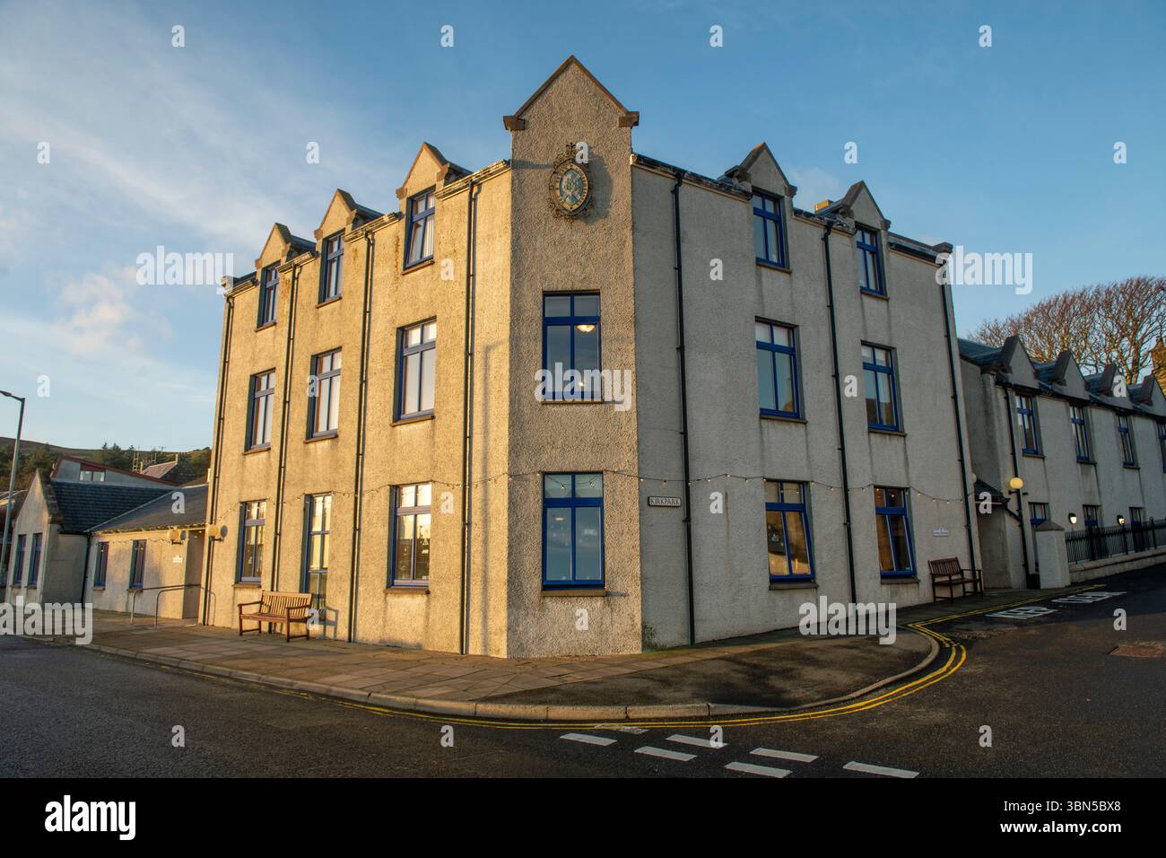Das Walter and Joan Gray Care Centre in Scalloway, Shetland, bietet lebenswichtige Wohn- und Tagesbetreuung in einer modernen Einrichtung mit starken Verbindungen zu Stockfoto