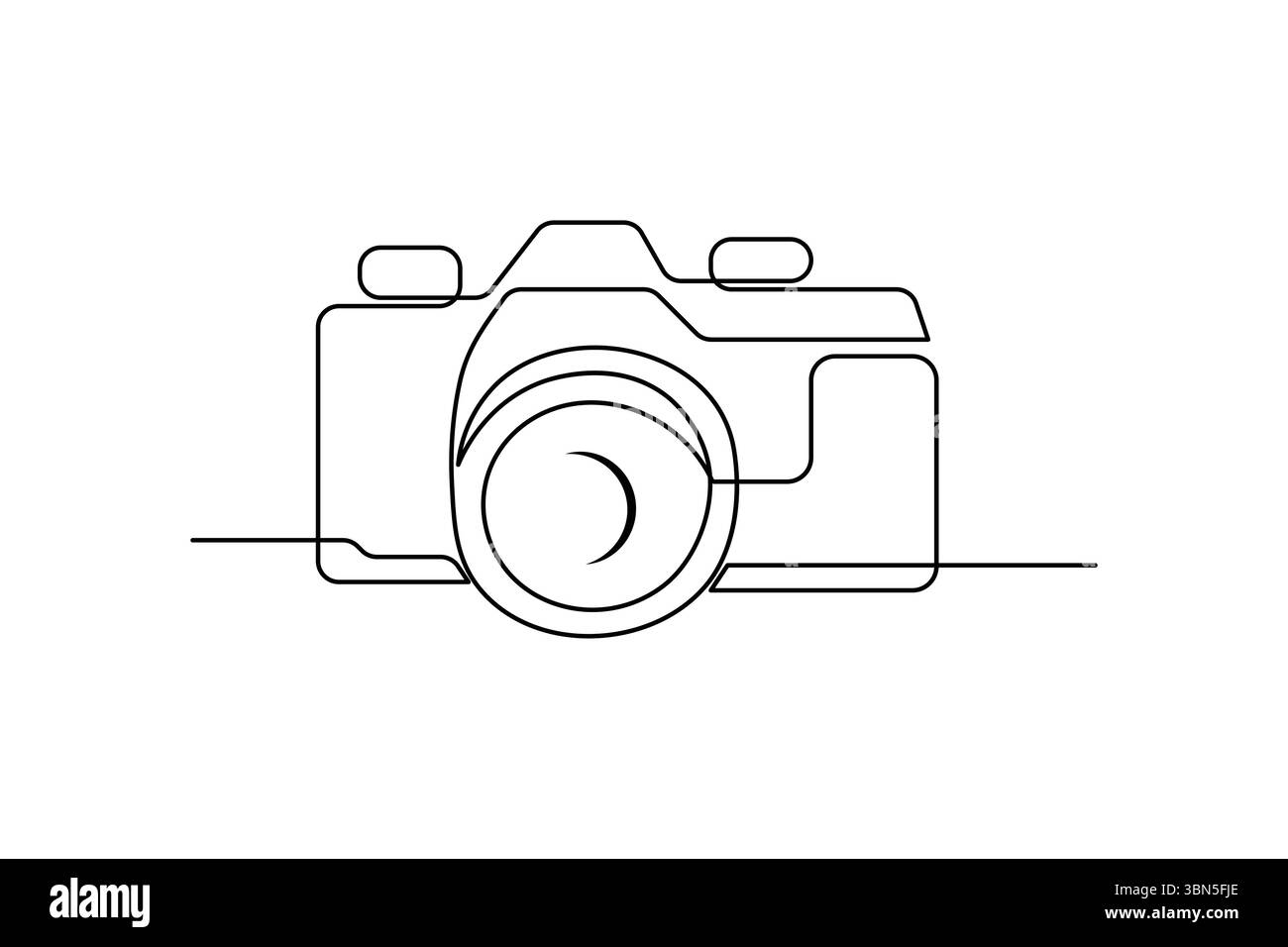 Durchgehende einzeilige Darstellung der Kamera Vektor Illustration Premium Vektor Symbol Stock Vektor