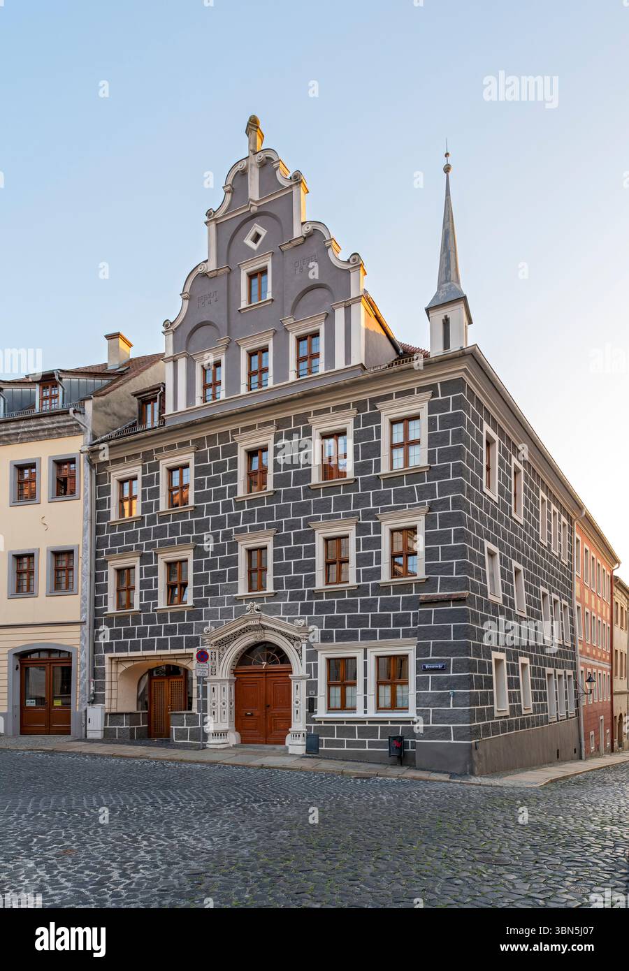 Renaissancehaus in der Peterstraße 7, Görlitzer Altstadt, Goerlitz, Deutschland Stockfoto