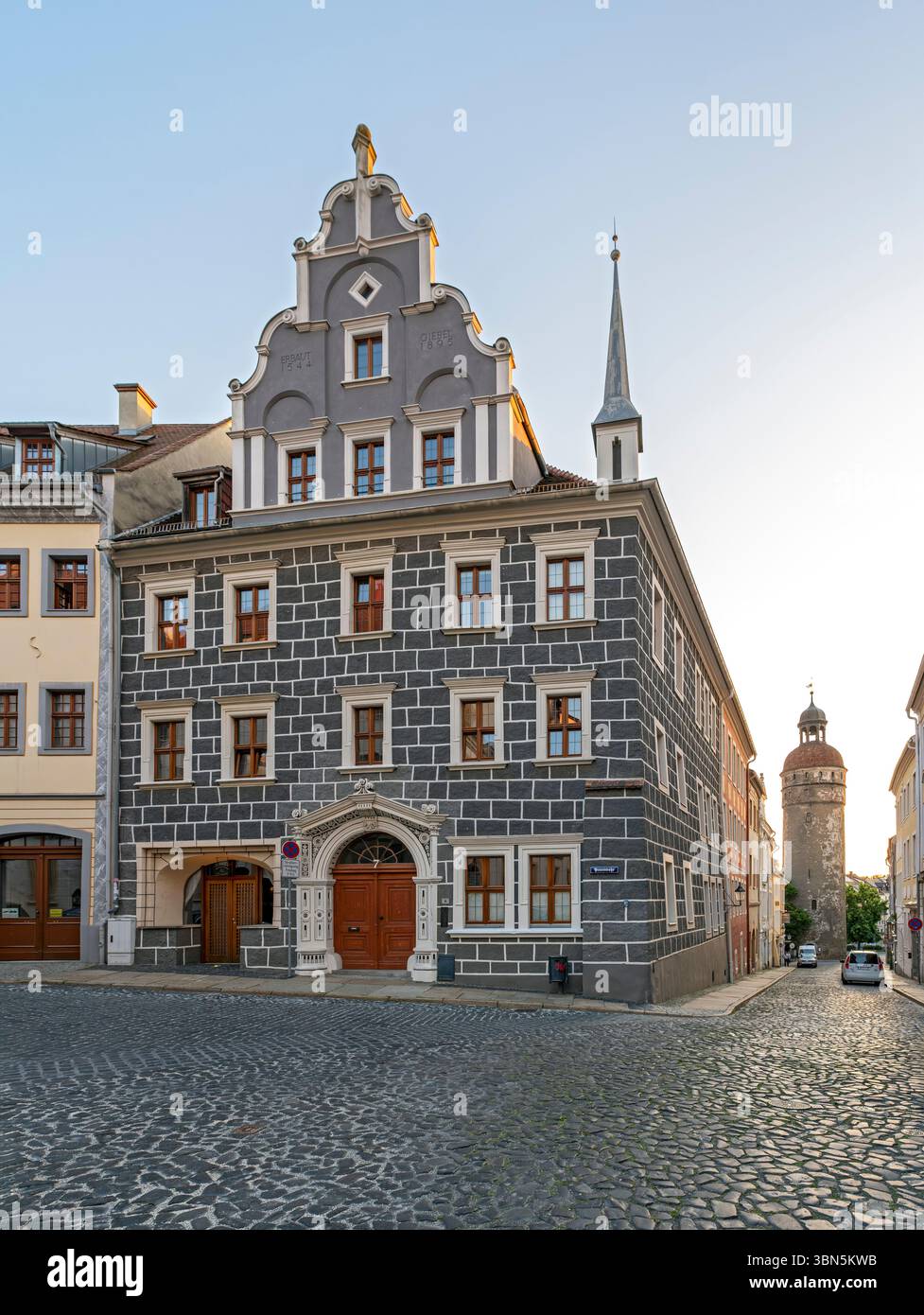 Renaissancehaus in der Peterstraße 7, Görlitzer Altstadt, Goerlitz, Deutschland Stockfoto