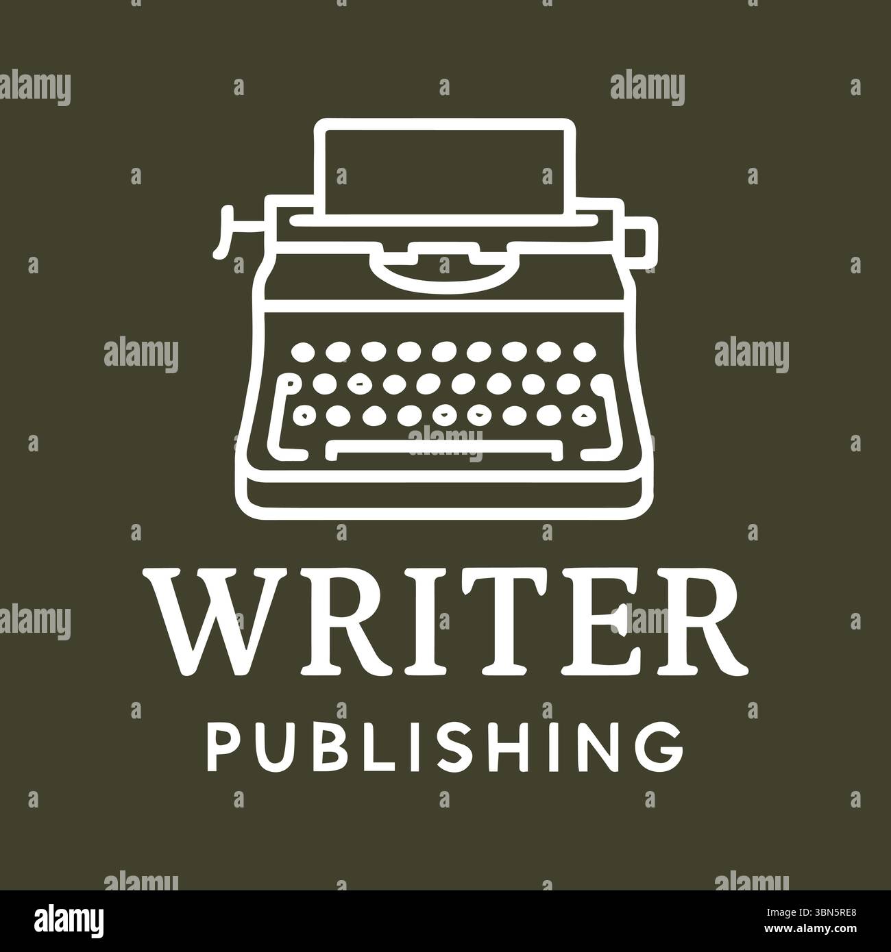 Klassische Schreibmaschinengrafik für Autoren und Verleger ein zeitloses Symbol Stock Vektor