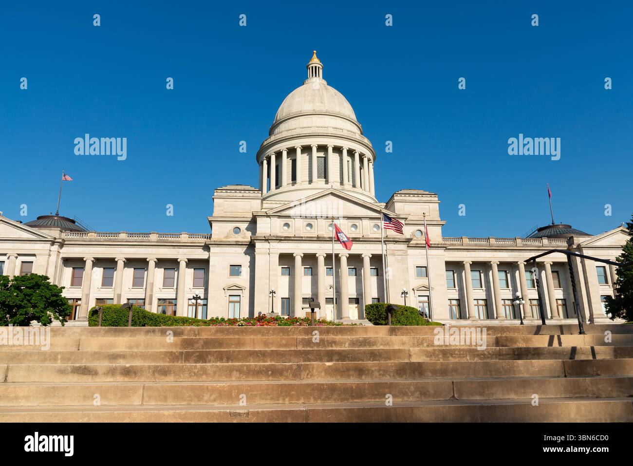 Außenansicht des Arkansas State Capitol Building in Little Rock, Arkansas, USA. Stockfoto