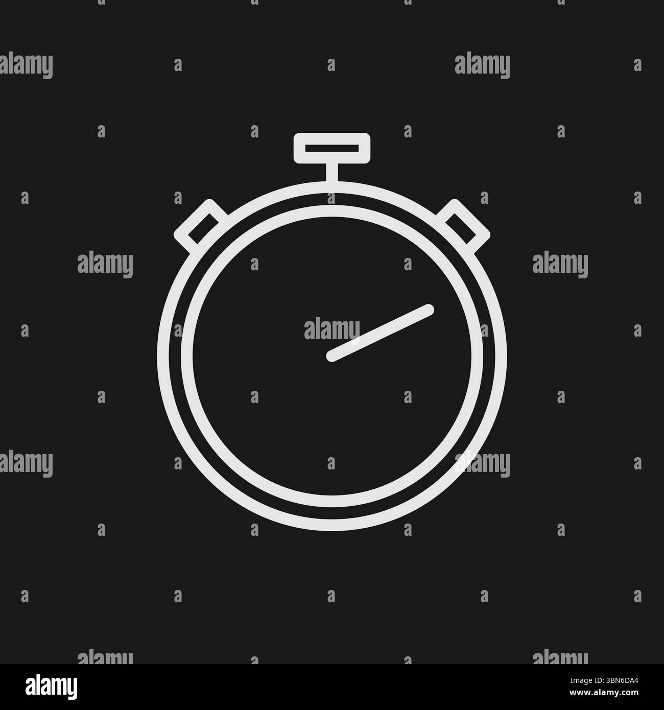 Stoppuhr und Timer-Symbol zur Messung von Geschwindigkeit, Rennleistung und Terminen für dringende Projekte Stock Vektor