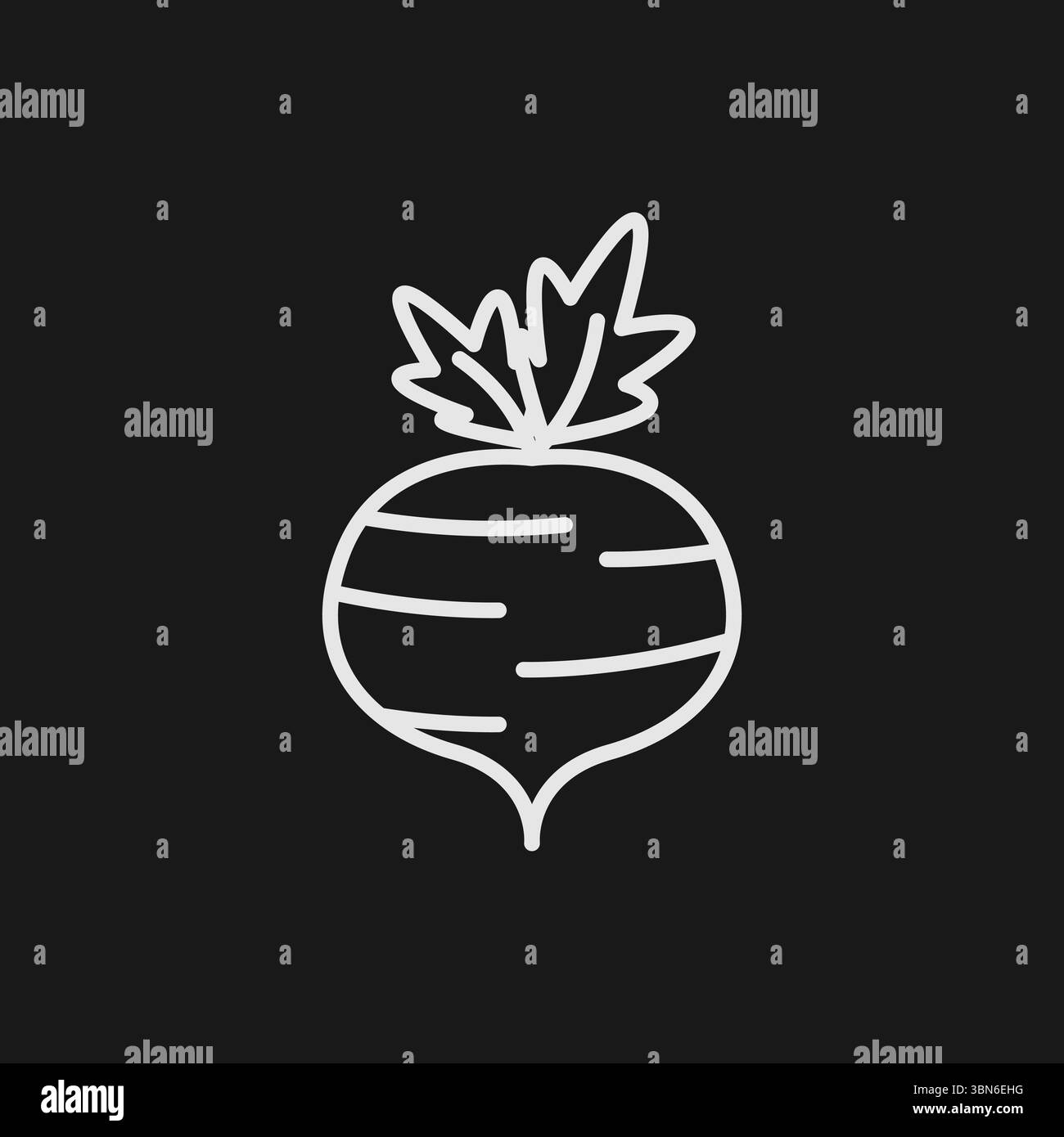 Rote Bete Wurzel Gemüse Symbol für gesunde Salate, Gartenbau und Bio-Produkte Stock Vektor