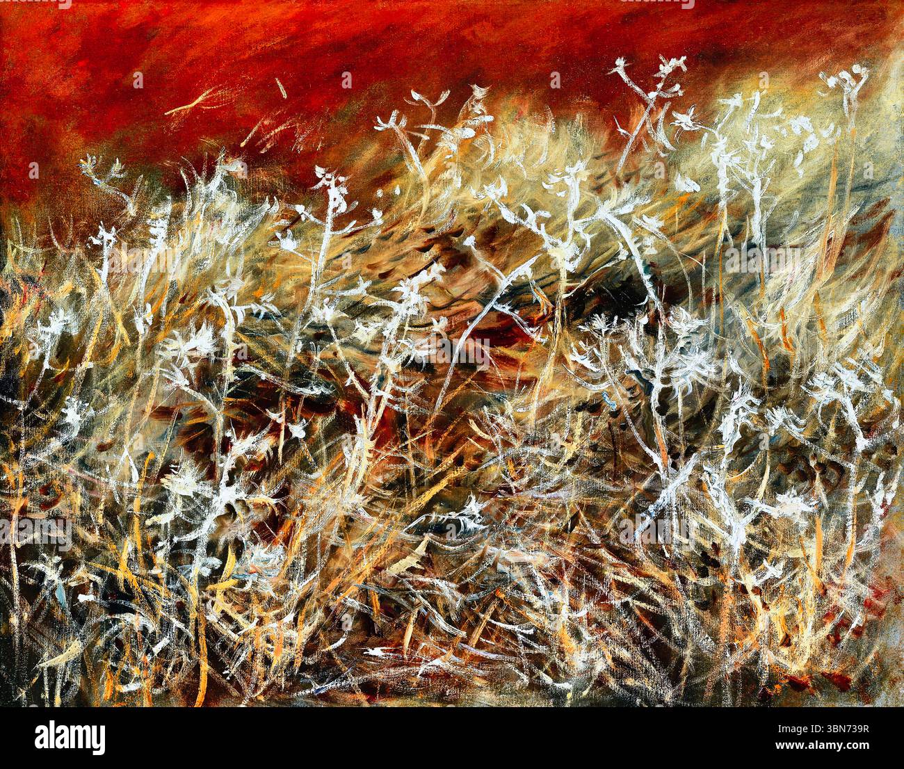 John Singer Sargent - Disteln (ca. 1883-1889), Aquarellmalerei, botanische Studien, Blumenkunst, naturalistisches Stillleben Stockfoto