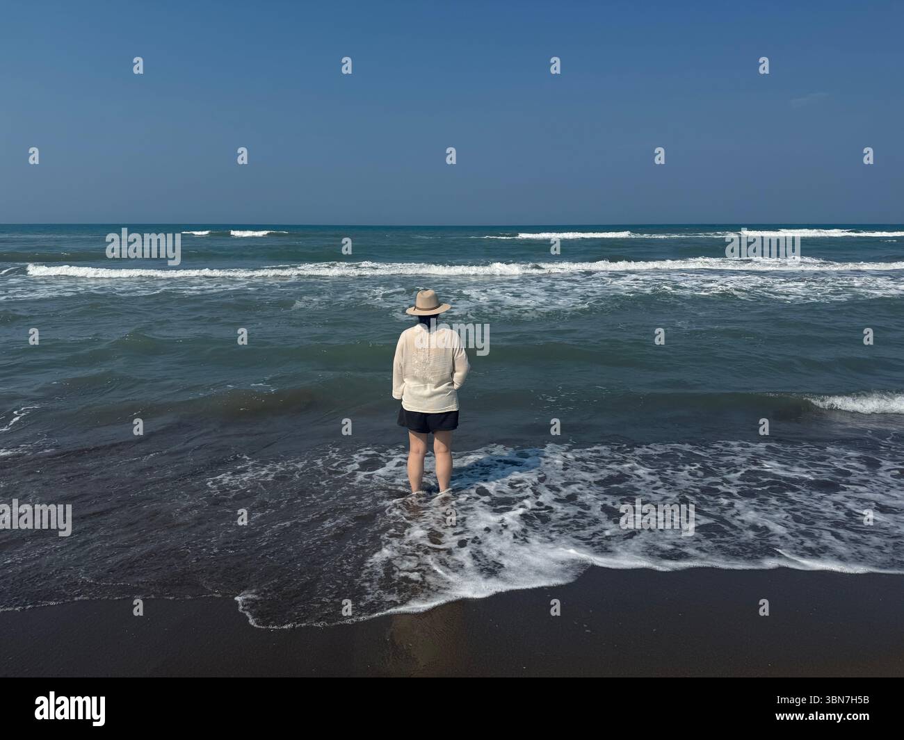 Sonnenaufgang am Strand Stockfoto
