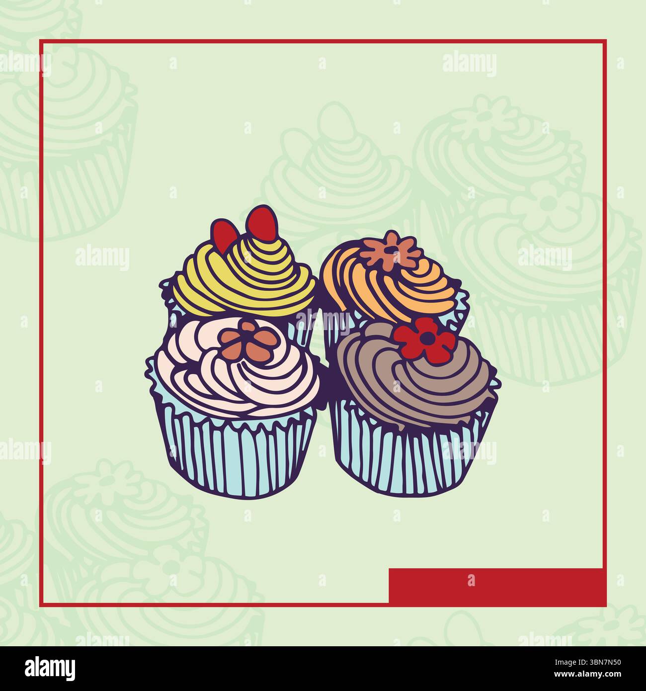 Digitales Kompositbild von Cupcakes Stockfoto