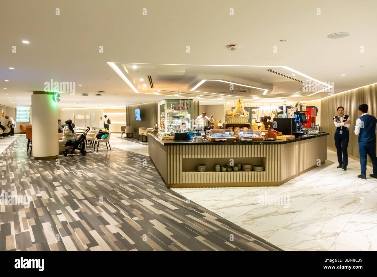 Pearl Lounge, Zayed International Airport, Abu Dhabi, VAE Stockfoto
