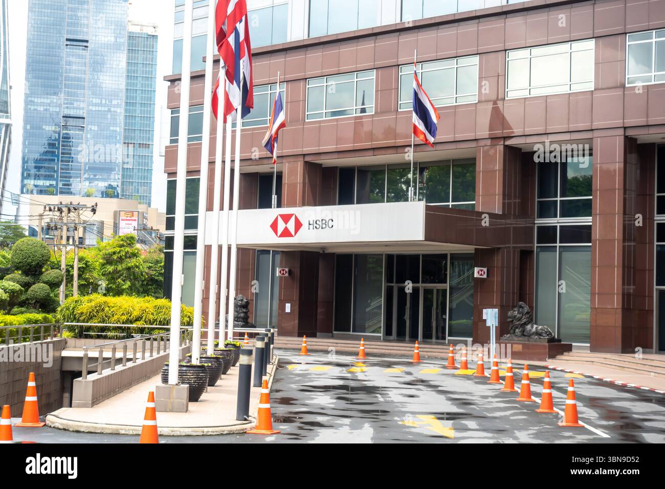 Hauptsitz der HSBC Bank Bangkok, Thailand Stockfoto
