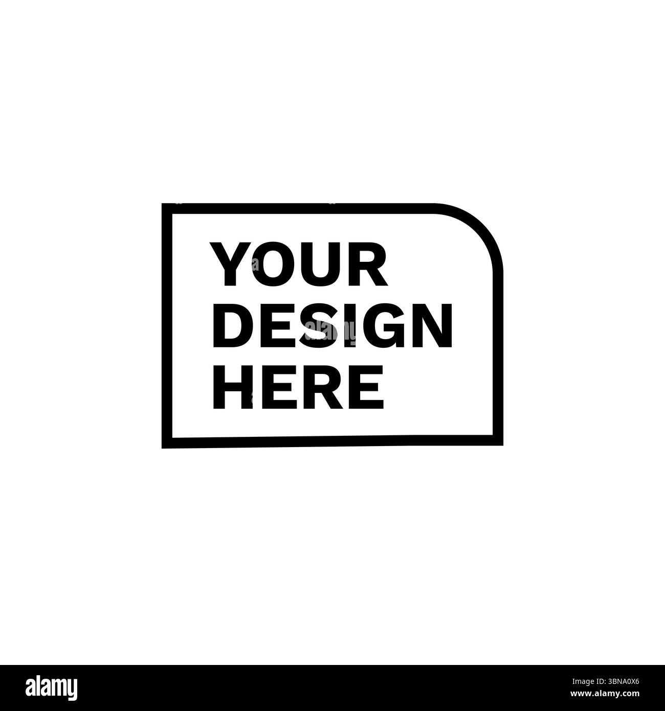 Modernes Abzeichen-Design mit individuell anpassbarem Text in kräftiger schwarzer Typografie Stock Vektor