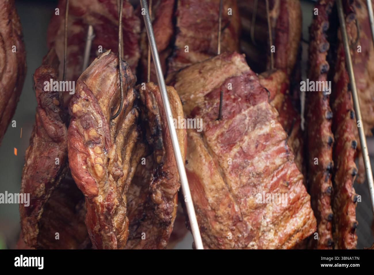 Texas Style BBQ Pit Food Truck Stockfoto