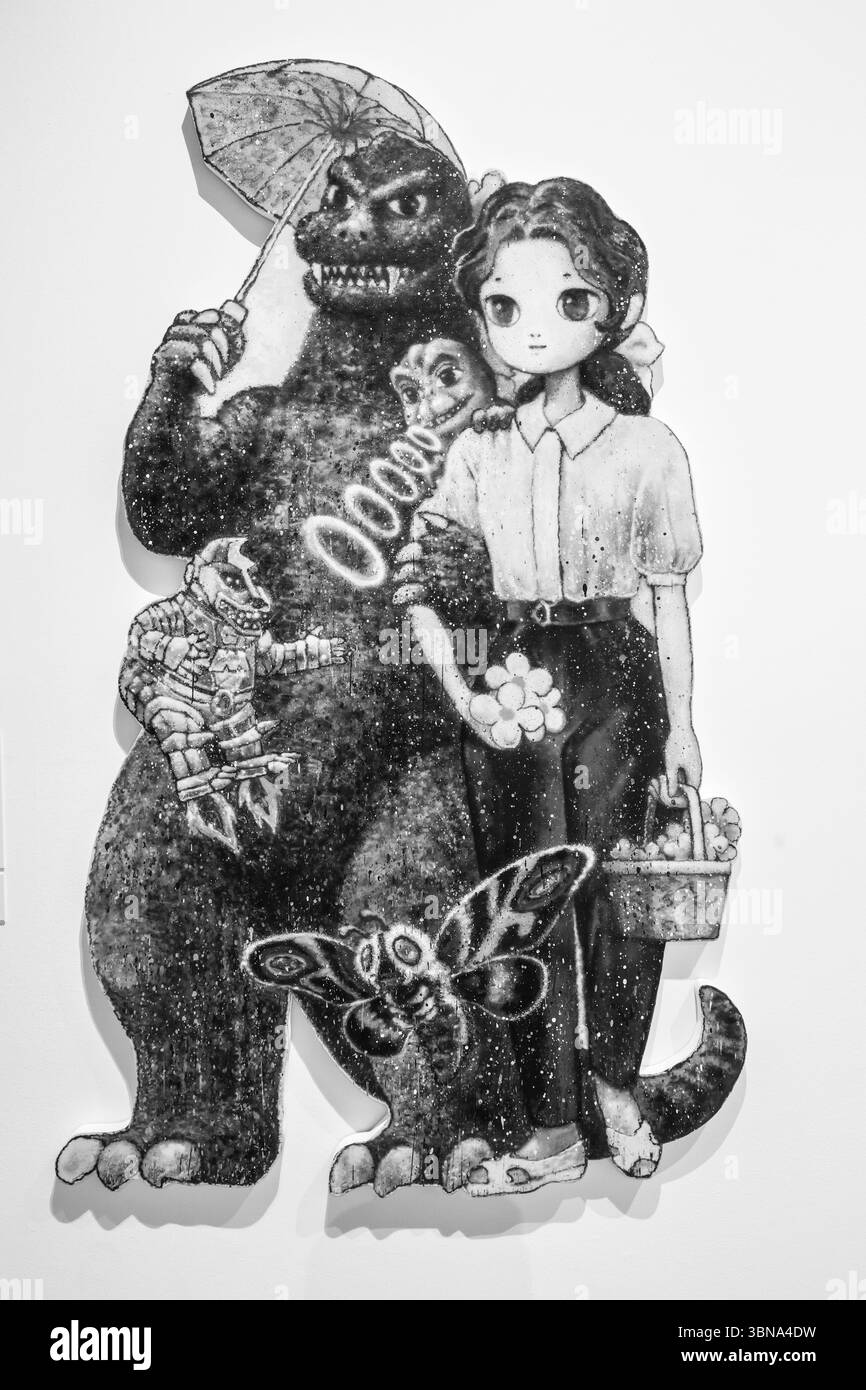 GODZILLA KUNSTAUSSTELLUNG TOKIO Stockfoto