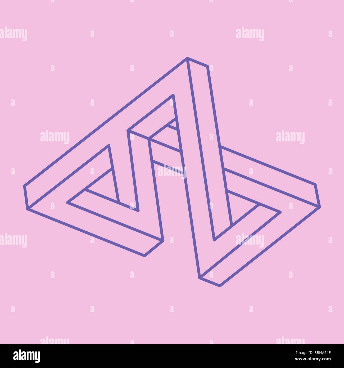 Unmögliche Formen, optische Illusionsfiguren, Vektor. Paradoxes Muster. Optische Kunstobjekte. Geometry Modern Logo. Abstrakter Hintergrund. Stock Vektor