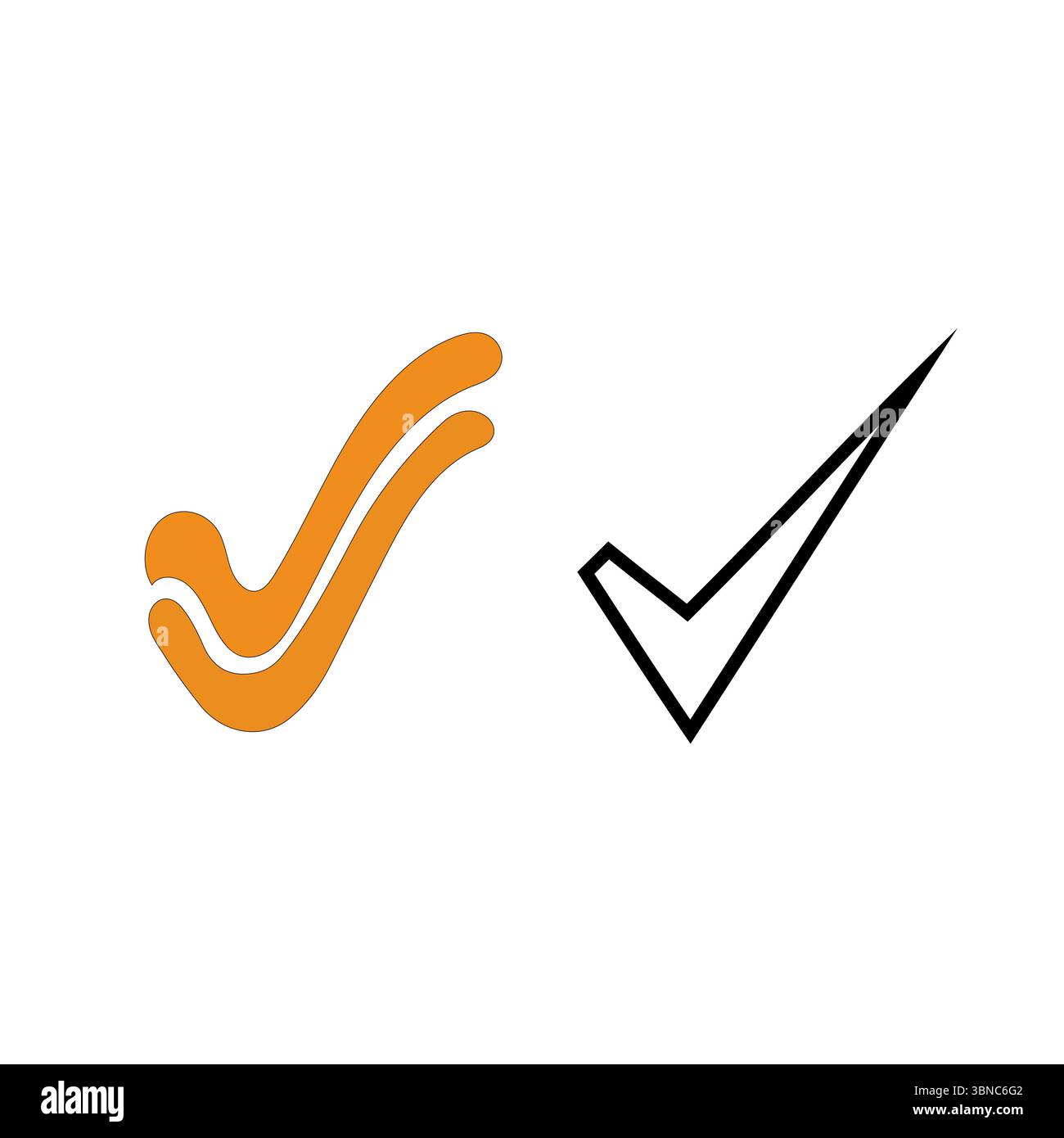 Häkchen Sie das Kreuz. Symbol "Akzeptanz ablehnen". Entscheidungsauswahl Vektor. Grafik zur Ablehnung von Genehmigungen. Stock Vektor