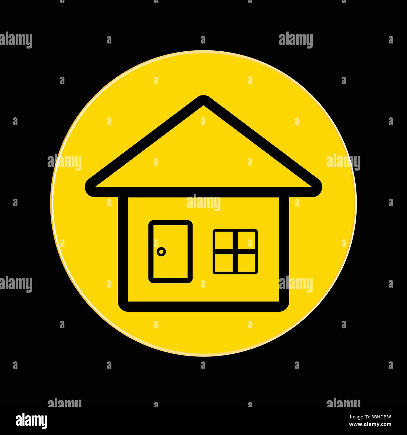 Luxusimmobilien-Symbol auf Gold, Vektor-Illustration. Stock Vektor