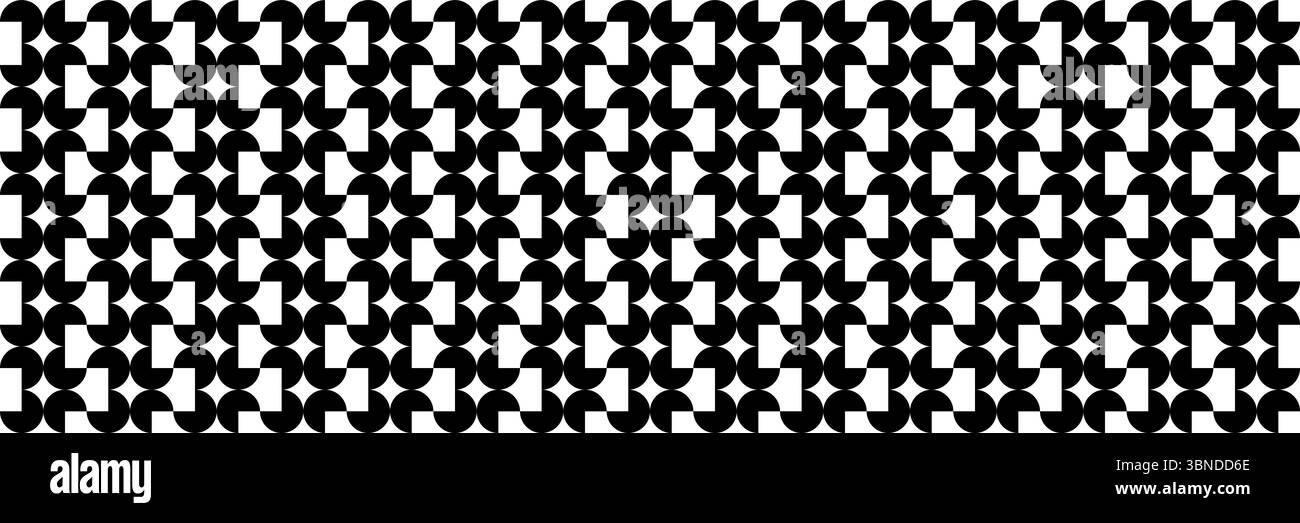 Horizontales Schwarz mit Dreiviertel-Design für Muster und Hintergrund. Stock Vektor