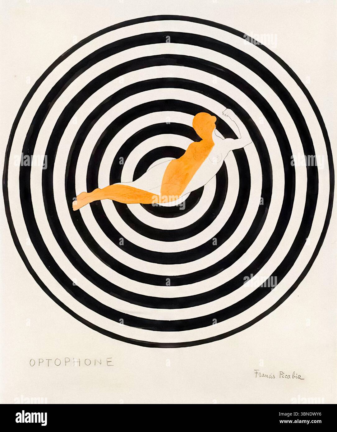 Francis Picabia, Optophone I, Aquarellmalerei über Bleistift, 1922 Stockfoto