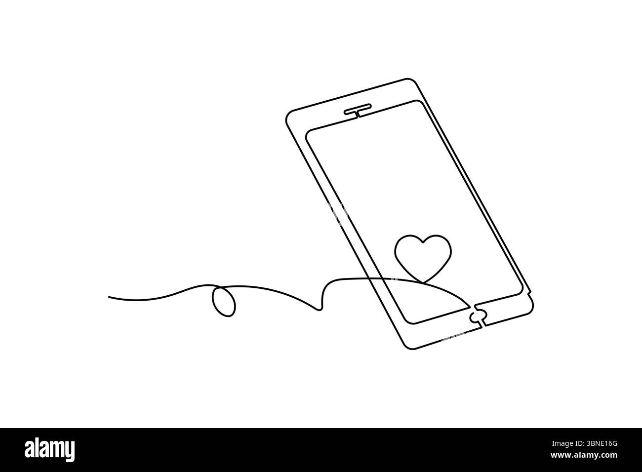 Smartphone-Symbol im minimalistischen Stil für Online-Kommunikation und digitales Technologiekonzept Stock Vektor