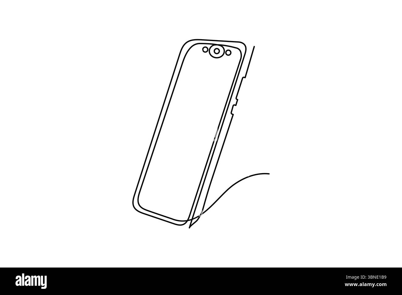 Smartphone-Symbol im minimalistischen Stil für Online-Kommunikation und digitales Technologiekonzept Stock Vektor