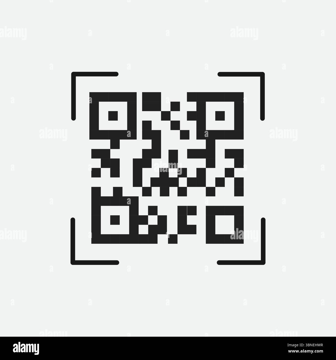 „Symbole zum Scannen von QR-Codes – Designs für Smartphone, Scan Me Text und QR-Code“ Stock Vektor
