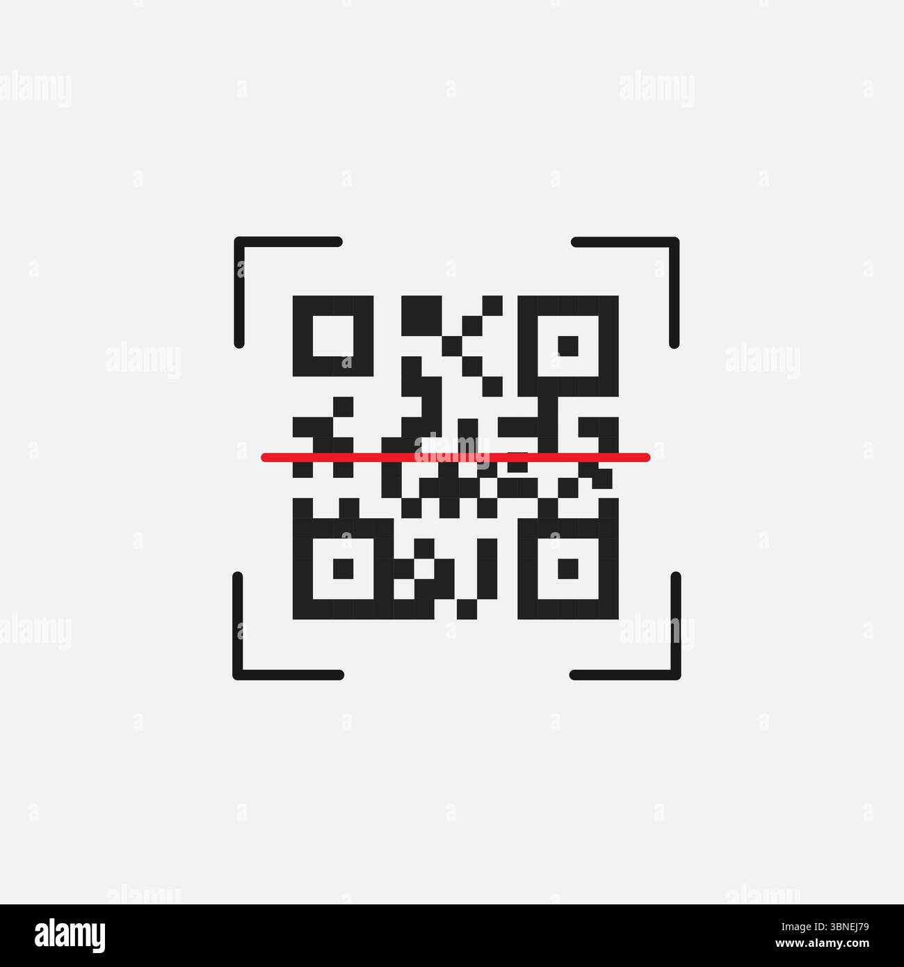 „Symbole zum Scannen von QR-Codes – Designs für Smartphone, Scan Me Text und QR-Code“ Stock Vektor